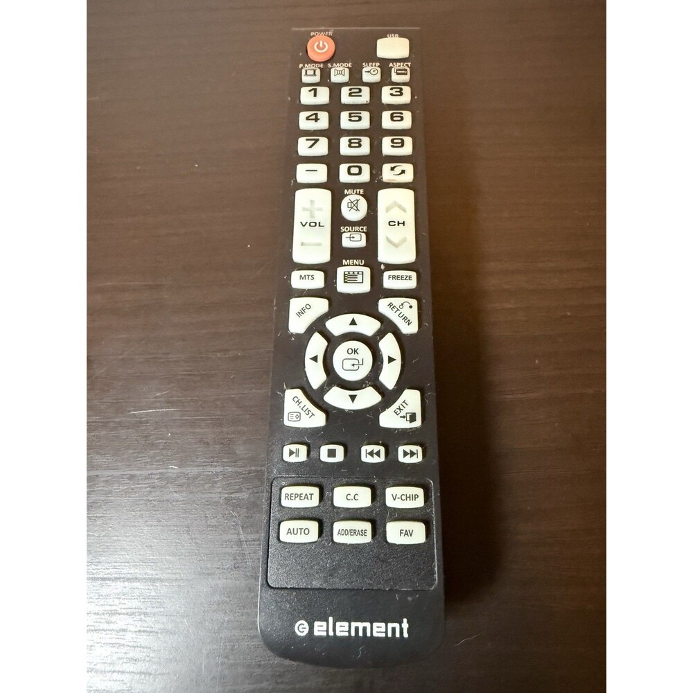 Element TV Remote Control Replacement OEM Black Tested Working